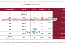 كيفية حساب الخسارة جدول استرداد شهادات بنك مصر