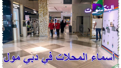 أسماء المحلات في دبي مول