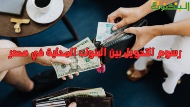 رسوم التحويل بين البنوك المحلية في مصر